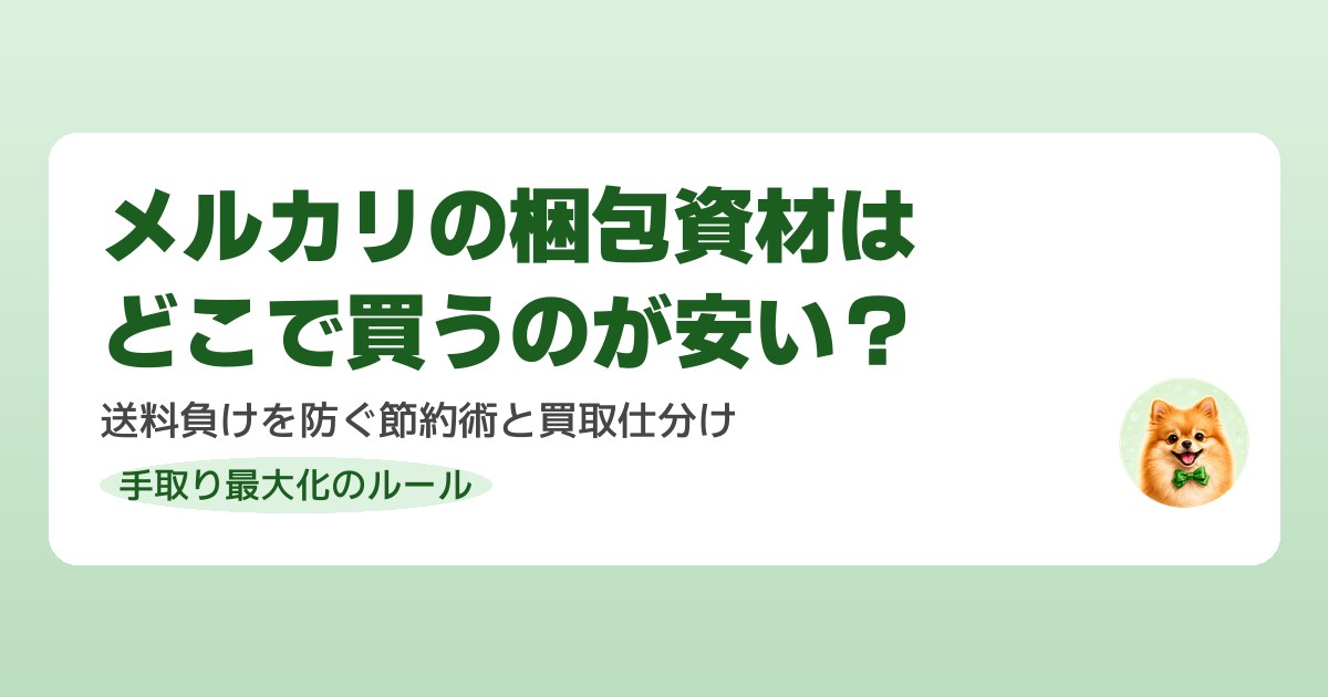 メルカリの梱包資材節約と宅配買取の使い分けを解説